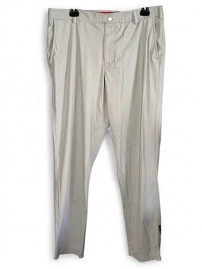 Redvanly Kent Pull-On Performance Golf Pants Men's Slim Fit Stone Grey